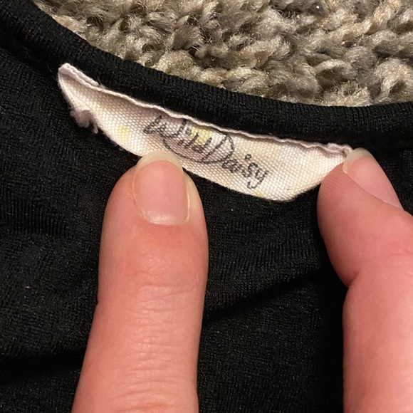 Wild Daisy Fairycore Goth Grunge Whimsigoth Black Lace Embossed Skater Dress - Picture 8 of 10